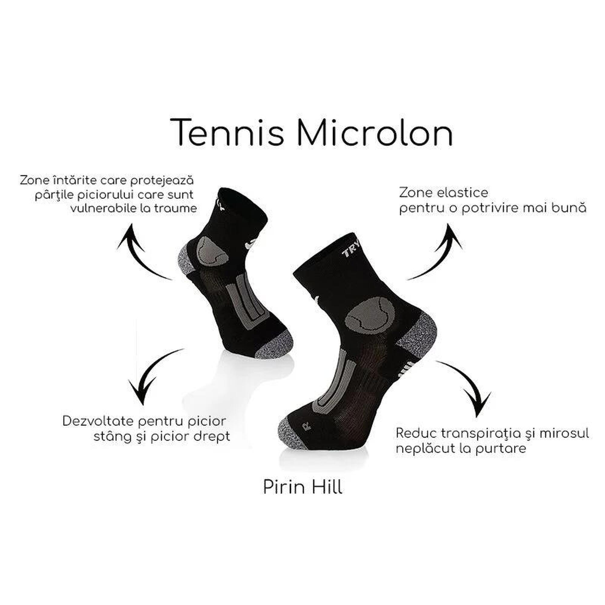 Sosete pentru tenis Microlon Black
