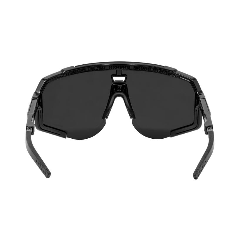 Scicon Aeroscope Lunettes de Sports (Noir Brillant/Rouge Miroir)