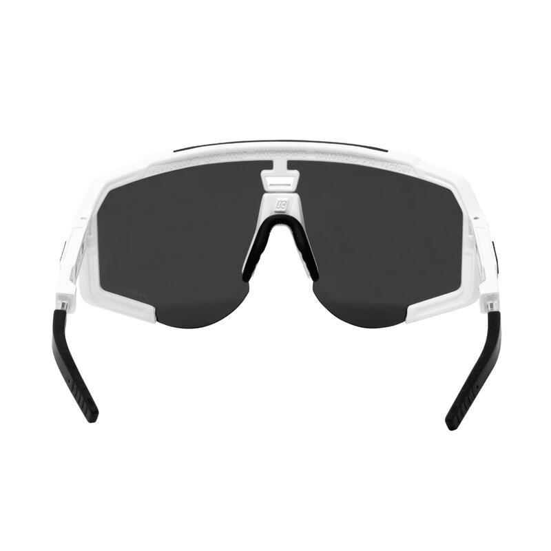 Scicon Aeroscope Lunettes de Sports (Blanc Brillant/Gris Miroir)