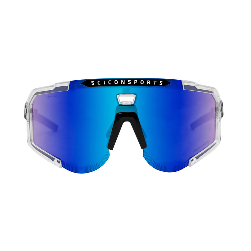 Scicon Aeroscope Lunettes de Sports (Cristal Brillant/Bleu Miroir)