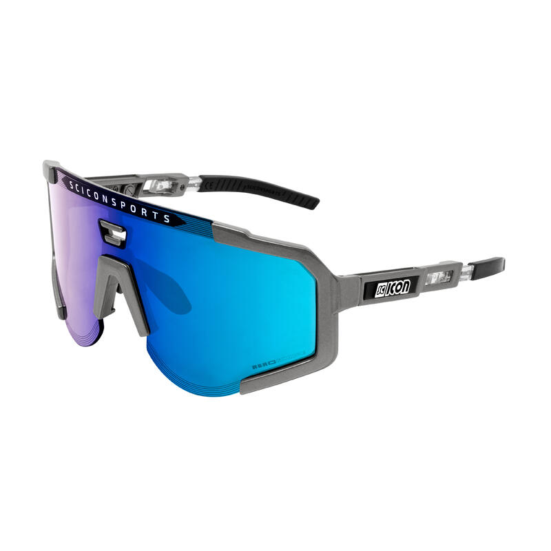 Scicon Aeroscope Lunettes de Sports (Gris Anthracite/Bleu Miroir)