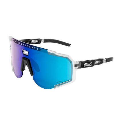 Scicon Aeroscope Lunettes de Sports (Cristal Brillant/Bleu Miroir)