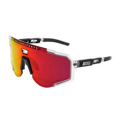 Scicon Aeroscope Occhiale Sportivo (Cristallo Lucido/Rosso Specchiato)