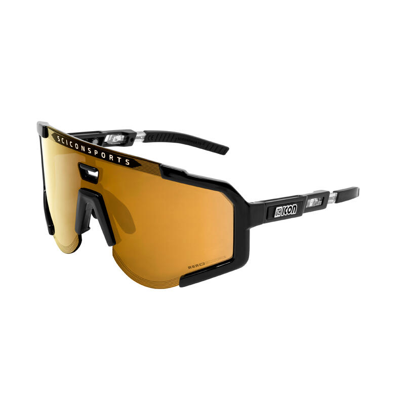 Scicon Aeroscope Gafas Deportivas (Negro Brillante/Bronce Espejo)