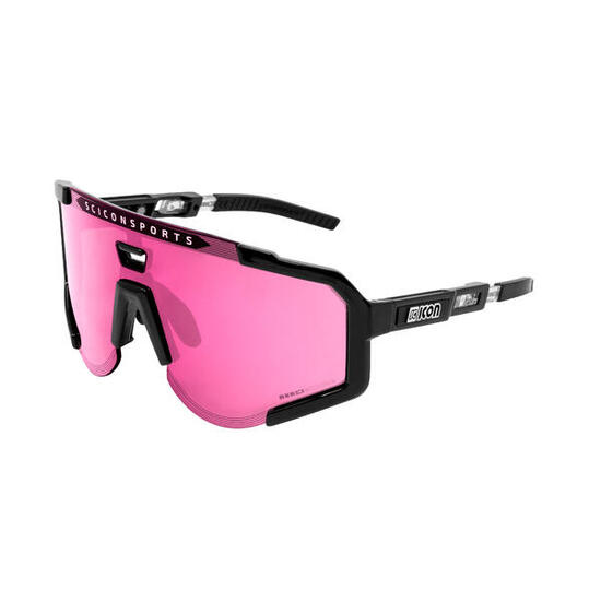 Scicon Aeroscope Occhiale Sportivo (Nero Lucido/Rosa)