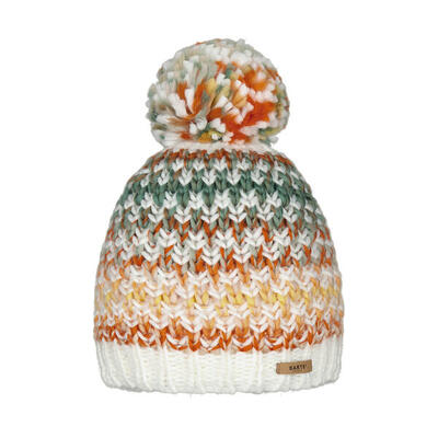 Muts skiën dames - gebreide beanie met pompon - nicole pale army