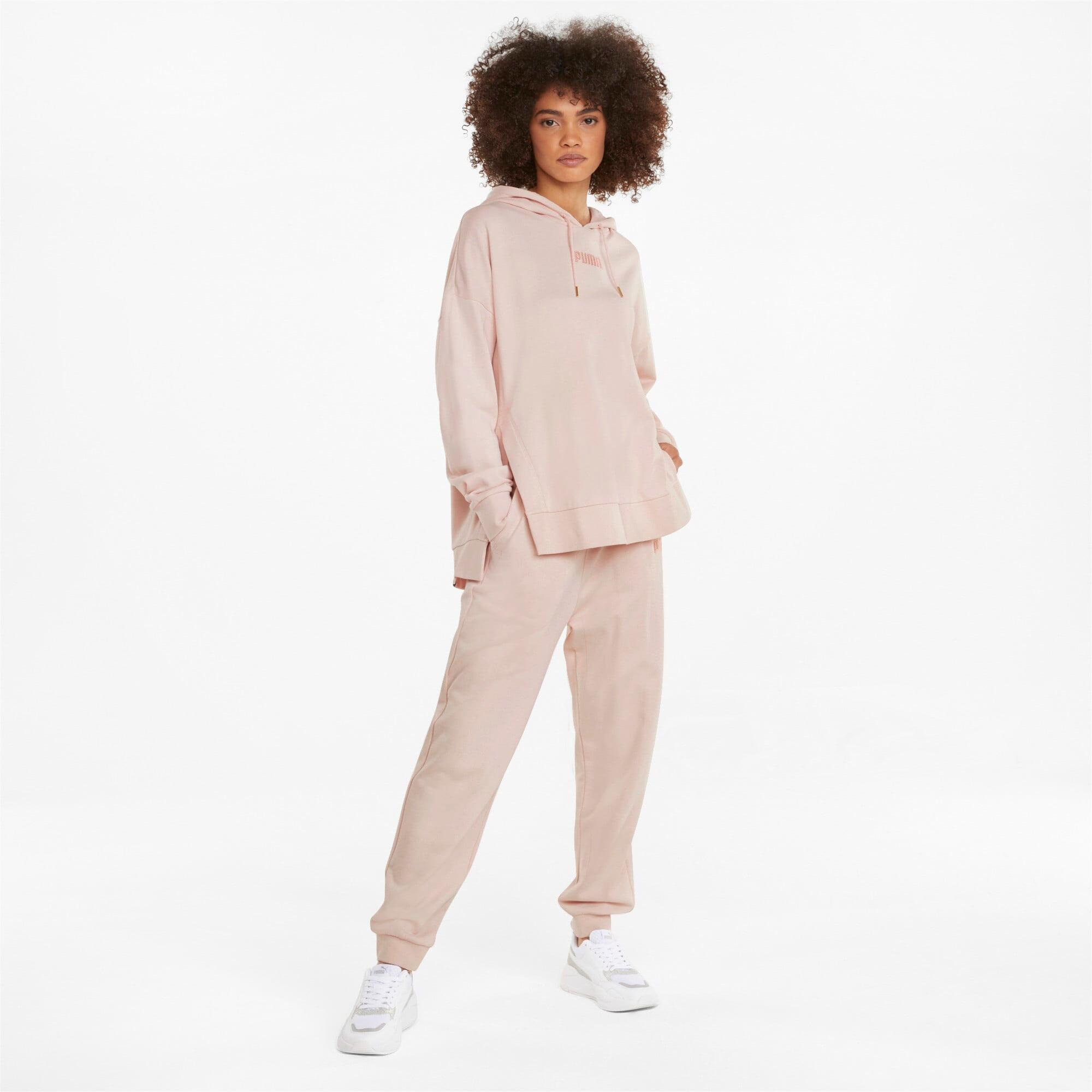 Sweat-shirt femme PUMA HER Hoodie TR - 75% coton 25% recyclé, capuche réglable 5/6