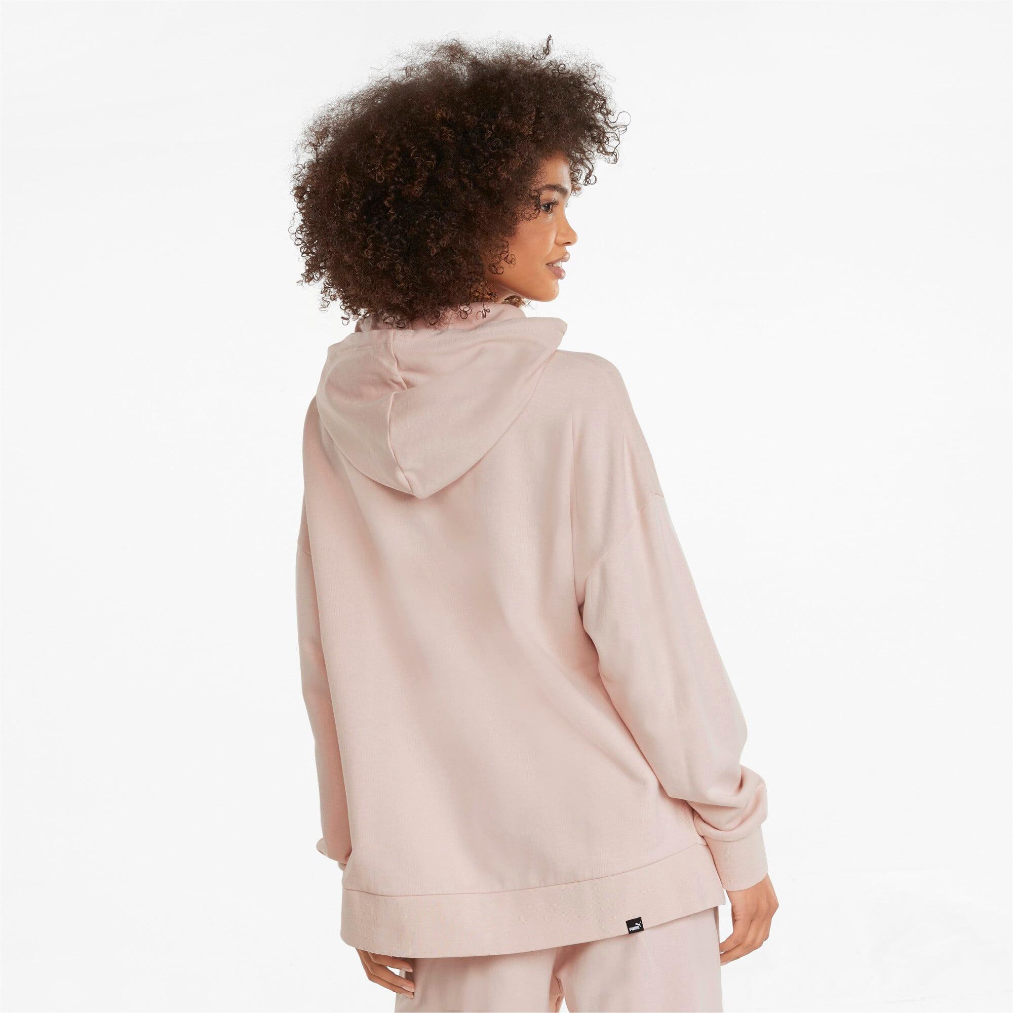 Sweat-shirt femme PUMA HER Hoodie TR - 75% coton 25% recyclé, capuche réglable 4/6