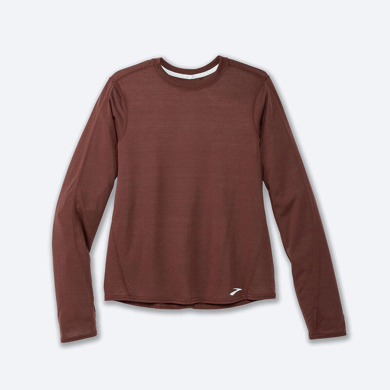 Women Distance Running Long Sleeve - Run Raisin Red