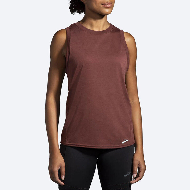 Women Distance Running Tank - Run Raisin Red