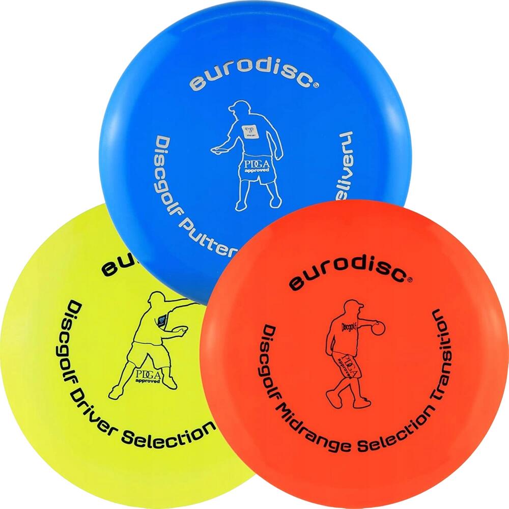 EURODISC Discgolf disc Eurodisc Discgolf start set high qual. EDSSHQ Multikleur