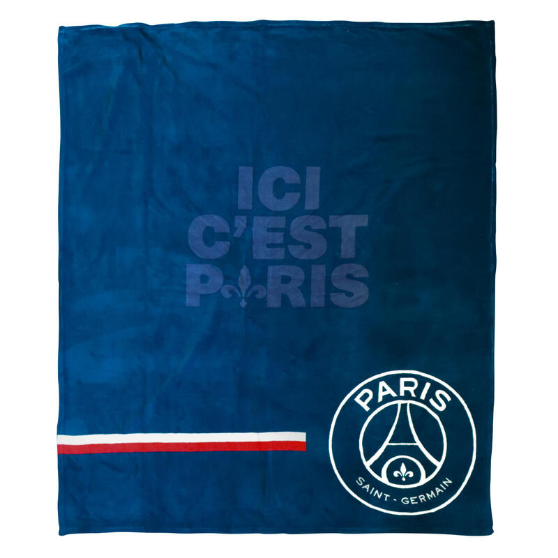 Plaid cuddle 125x150 cm 100% polyester football Paris - Premium