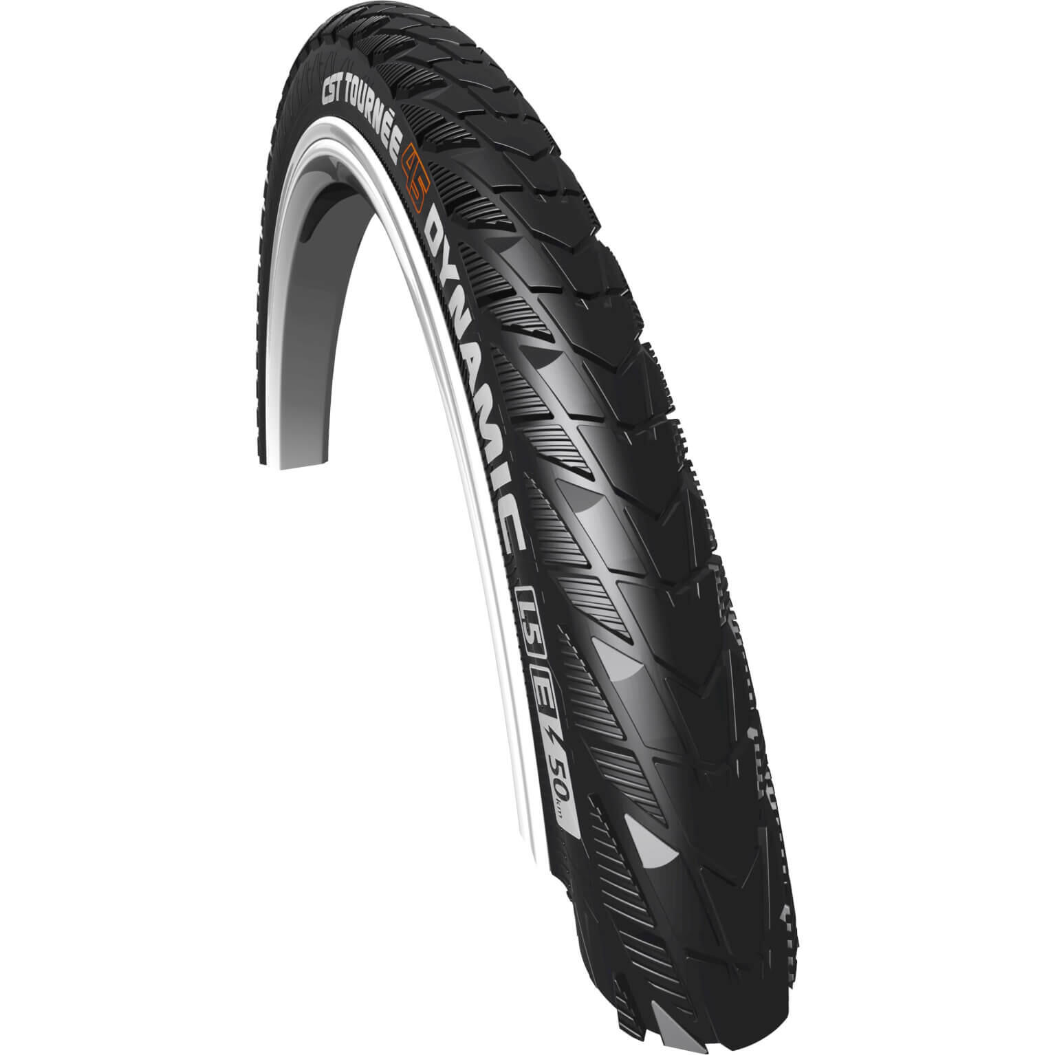 Opona Tournee Dynamic 26 X 1,75 Czarna Z Odblaskowymi Liniami