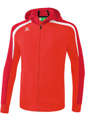 Erima liga 2.0 trainingsjack met capuchon kinderen - rood / tango red / wit