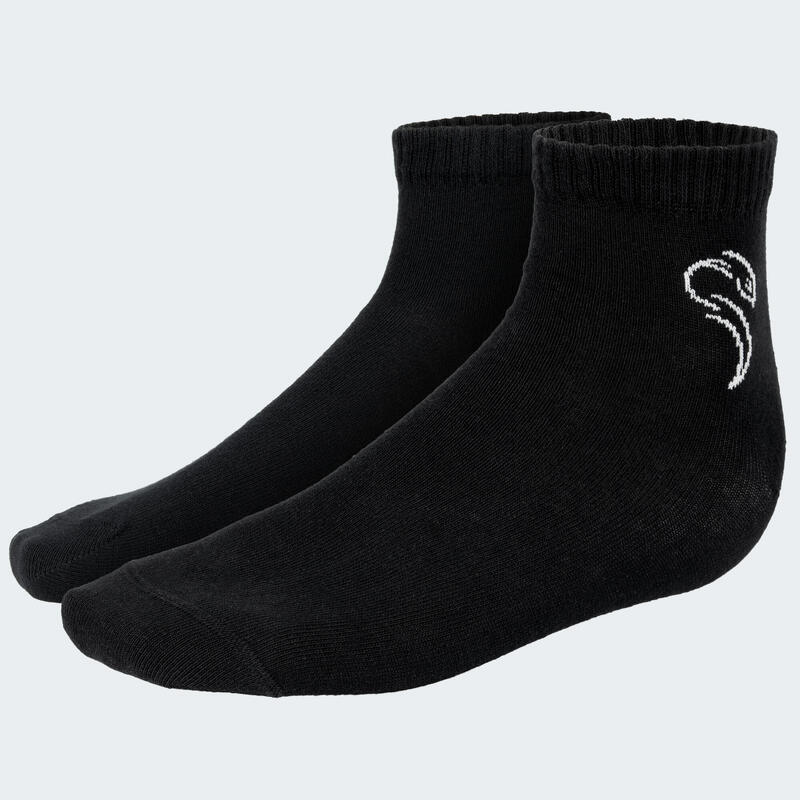 Quarter Sneaker Socken | 3 Paar | Damen und Herren | Schwarz