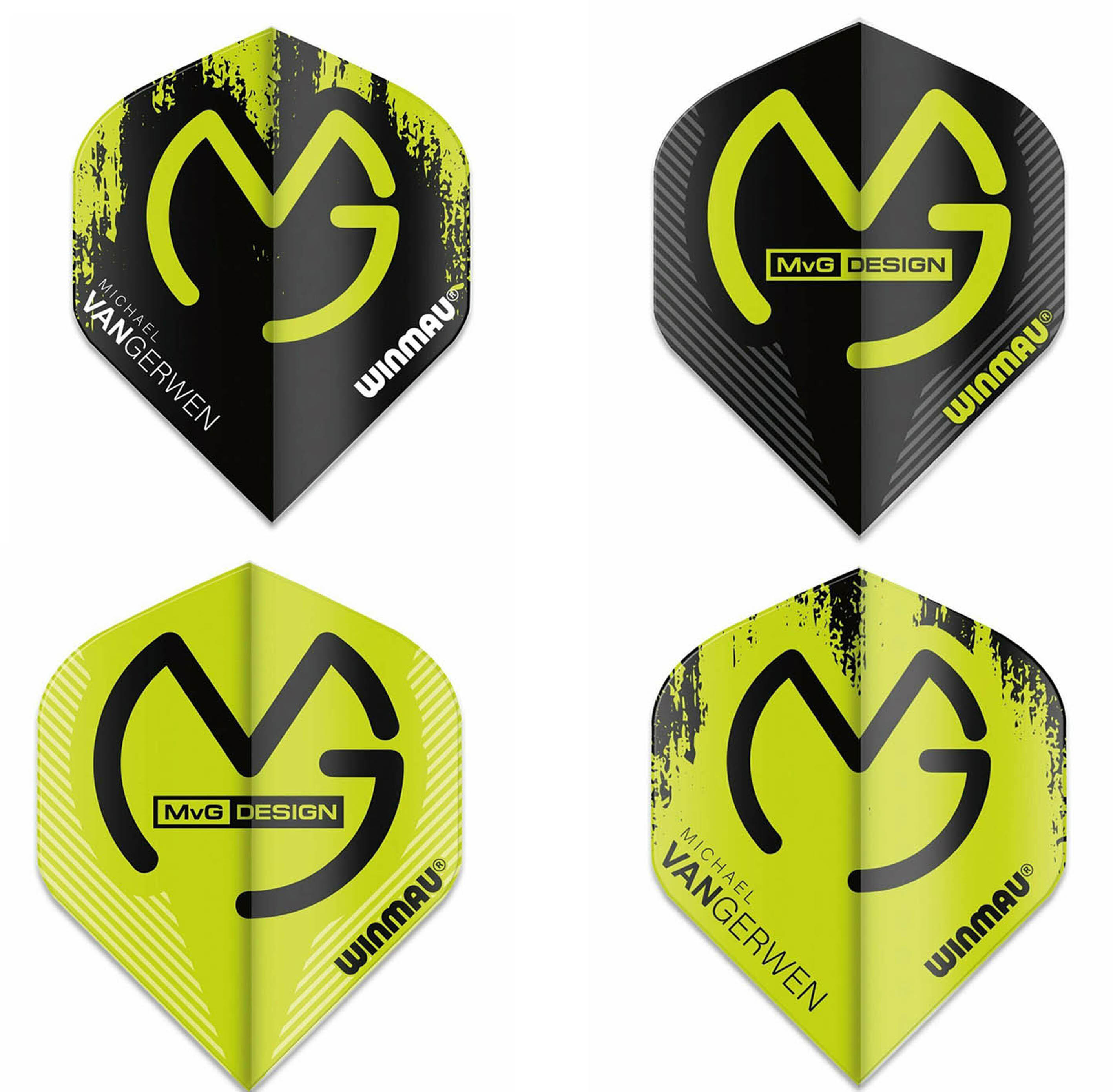 Michael van Gerwen Dartpijlen Brass 24 gram + 4 sets Michael van Gerwen Flights 2/4