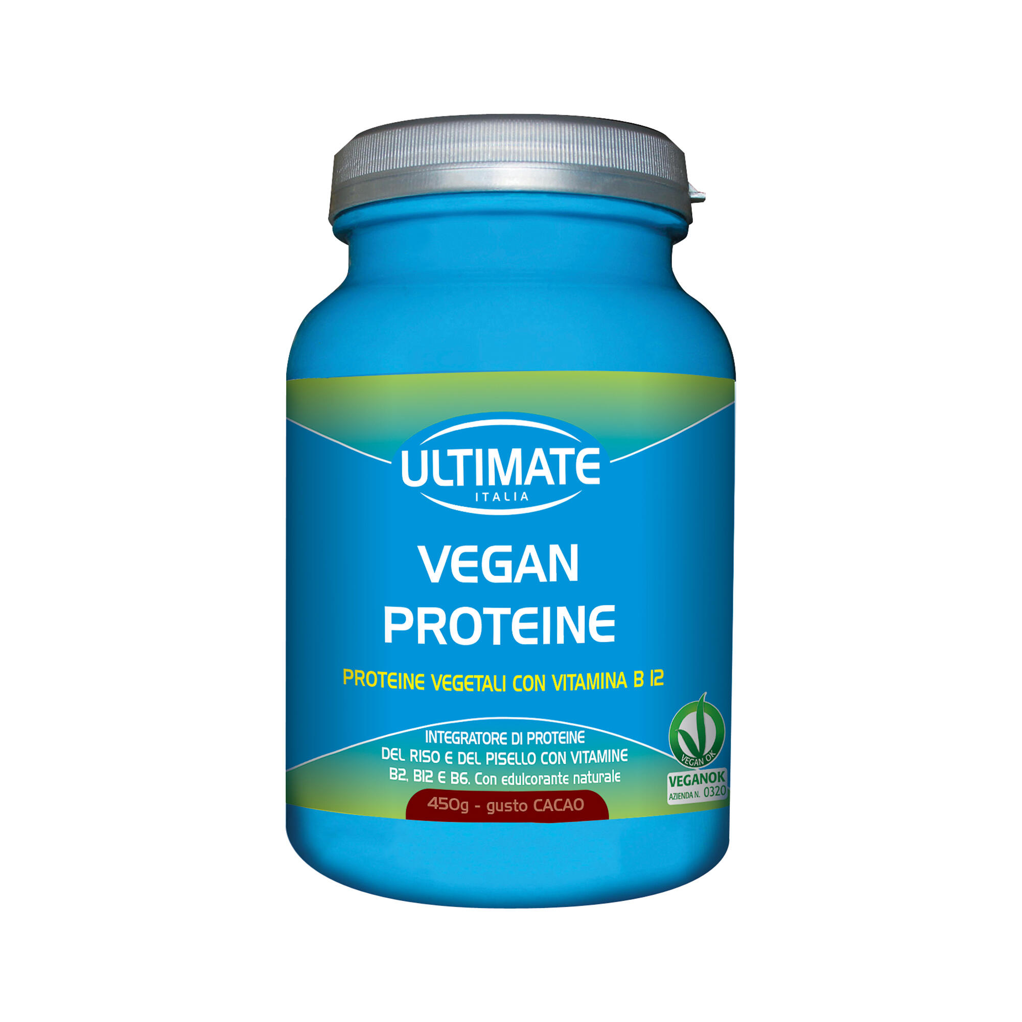ULTIMATE ITALIA Integratore alimentare - VEGAN PROTEINE CACAO - 450g