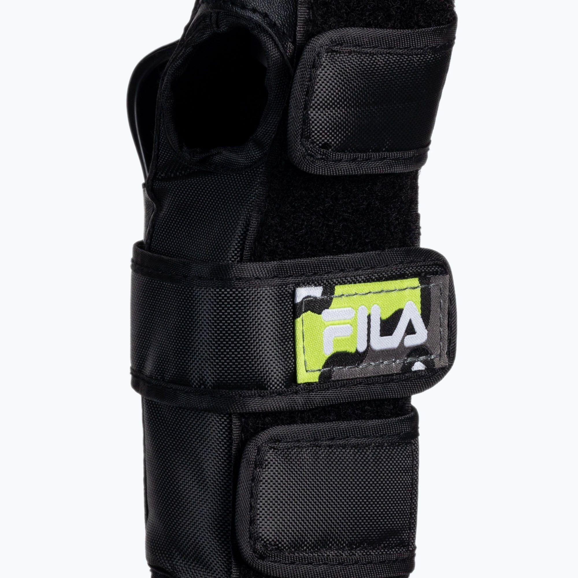 Fila 3-teiliges Schutzset Kinder Schwarz Gelb 5/5