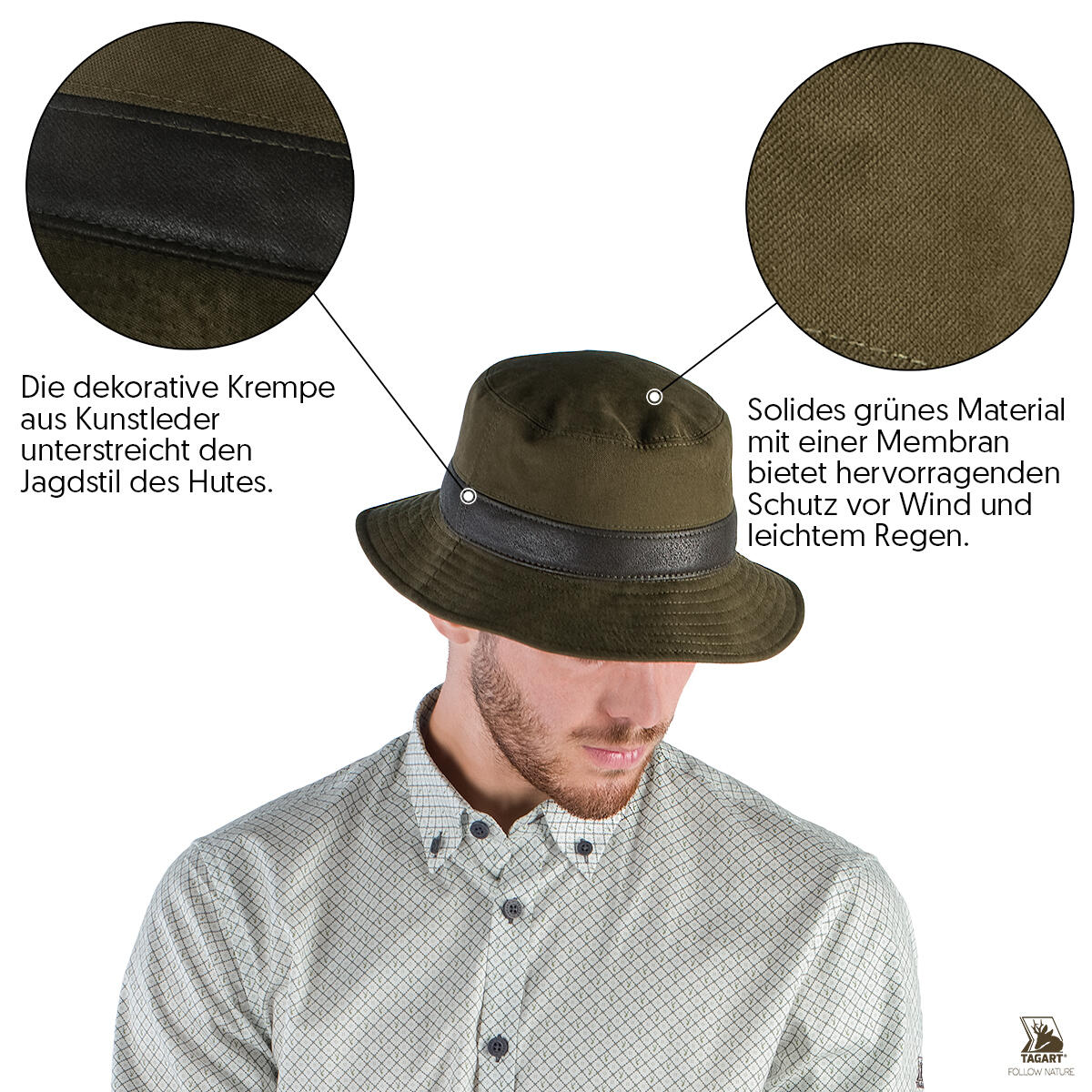 Chapeau de chasse unisexe Tagart Rain 2 imperméable 4/5