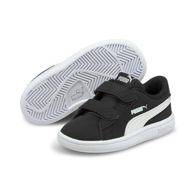 Scarpe Pelle Ecologica Bambini Puma Smash V2 Nero