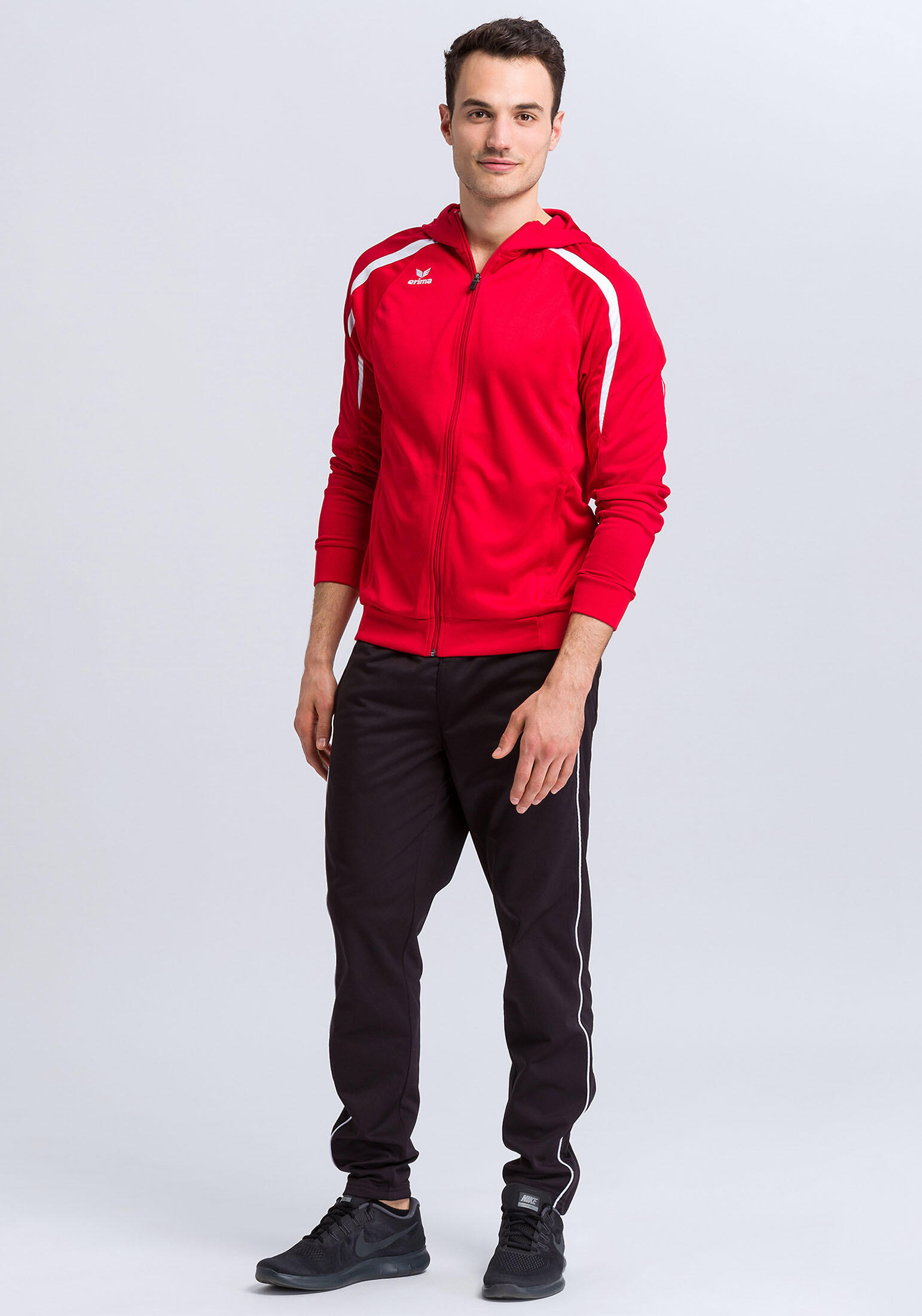 Erima Liga 2.0 Trainingsjack met Capuchon Kinderen - Rood / Donkerrood / Wit 3/7