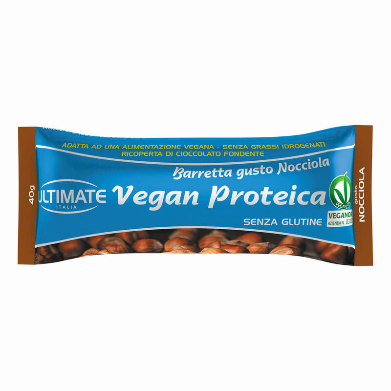 ULTIMATE ITALIA Integratore alimentare - VEGAN PROTEIN BAR NOCCIOLA - 40g