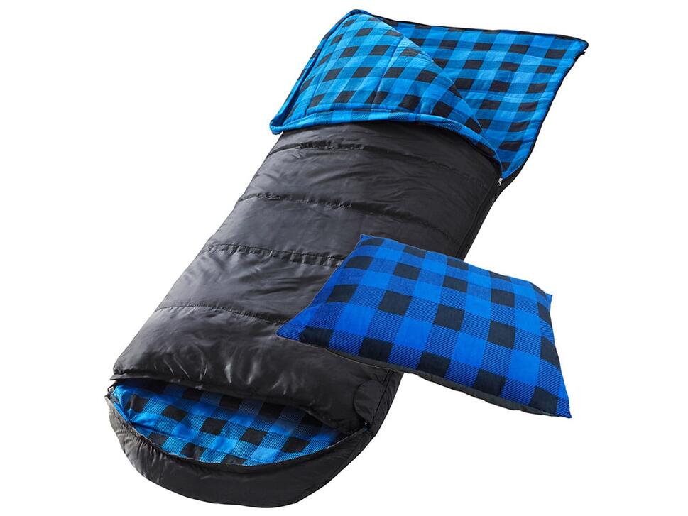 Śpiwór kempingowy flanelowy Dundee + Poduszka, 2°C, 3 sezony