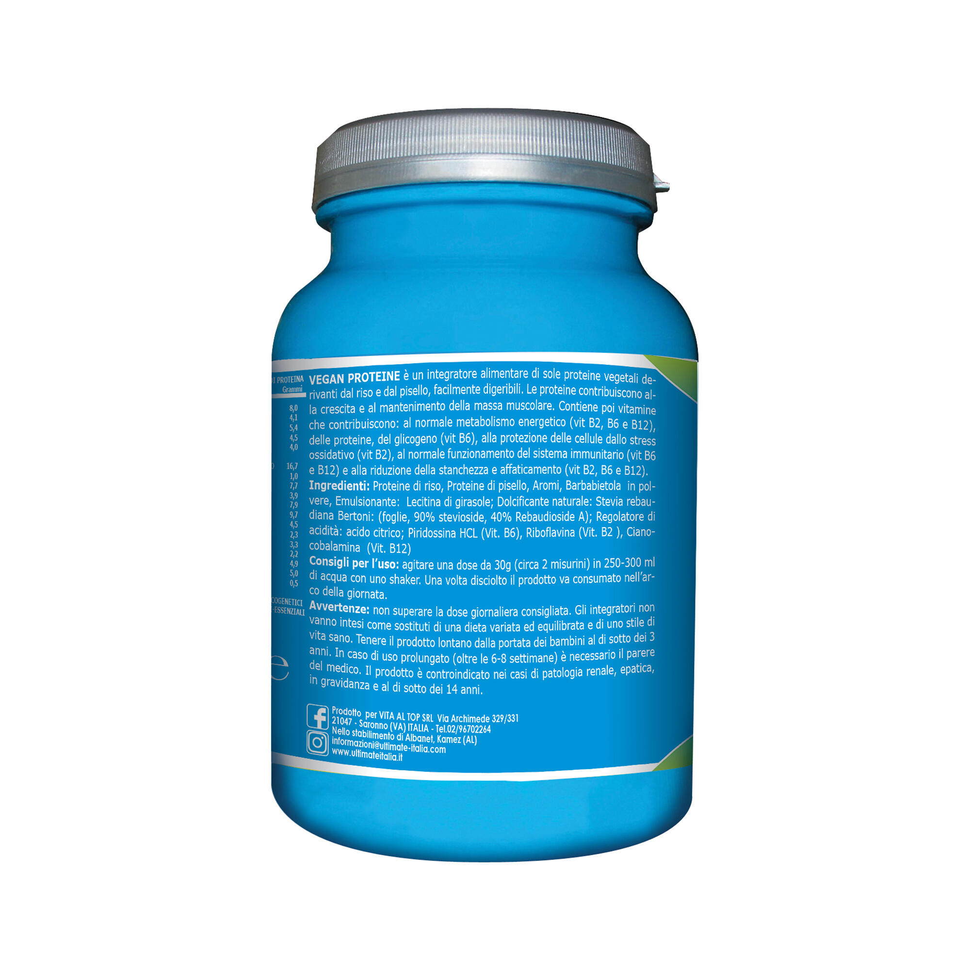 Integratore alimentare - VEGAN PROTEINE FRAGOLA - 450g 3/7