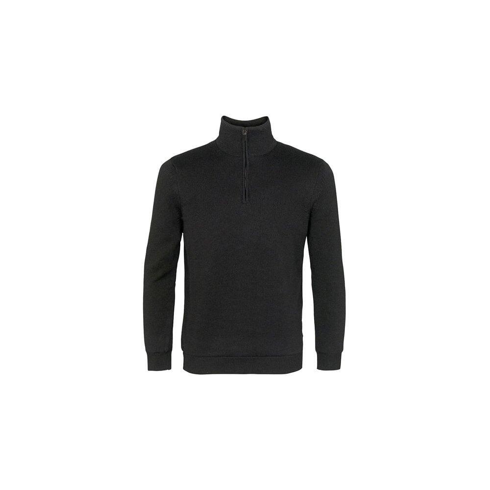 ISLAND GREEN Island Green Supersoft Knit 1/2 Zip Sweater - Black