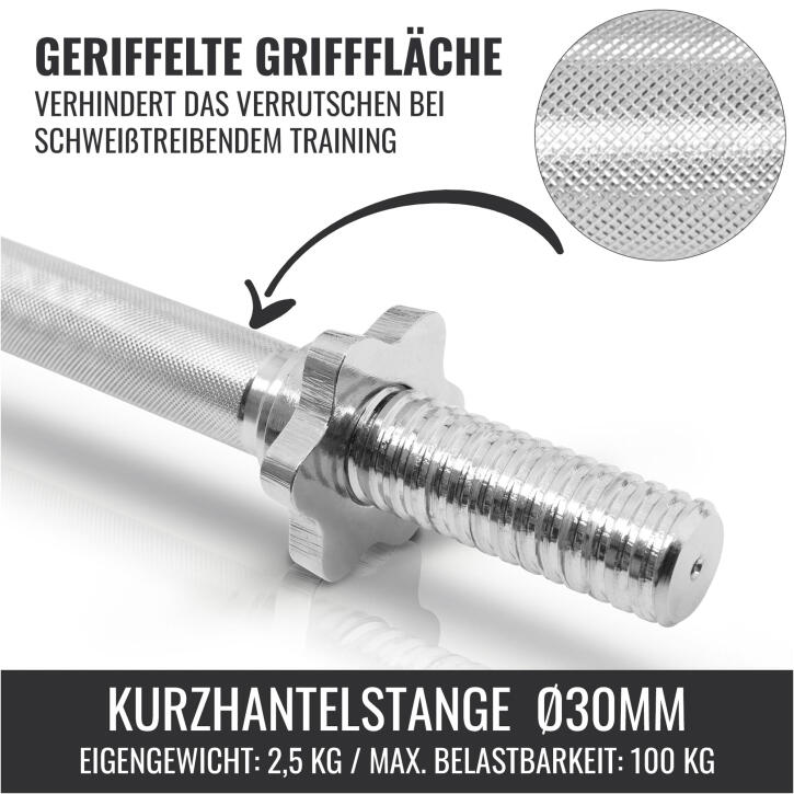 GORILLA SPORTS Kurzhantelset Gripper Schwarz 27,5 KG