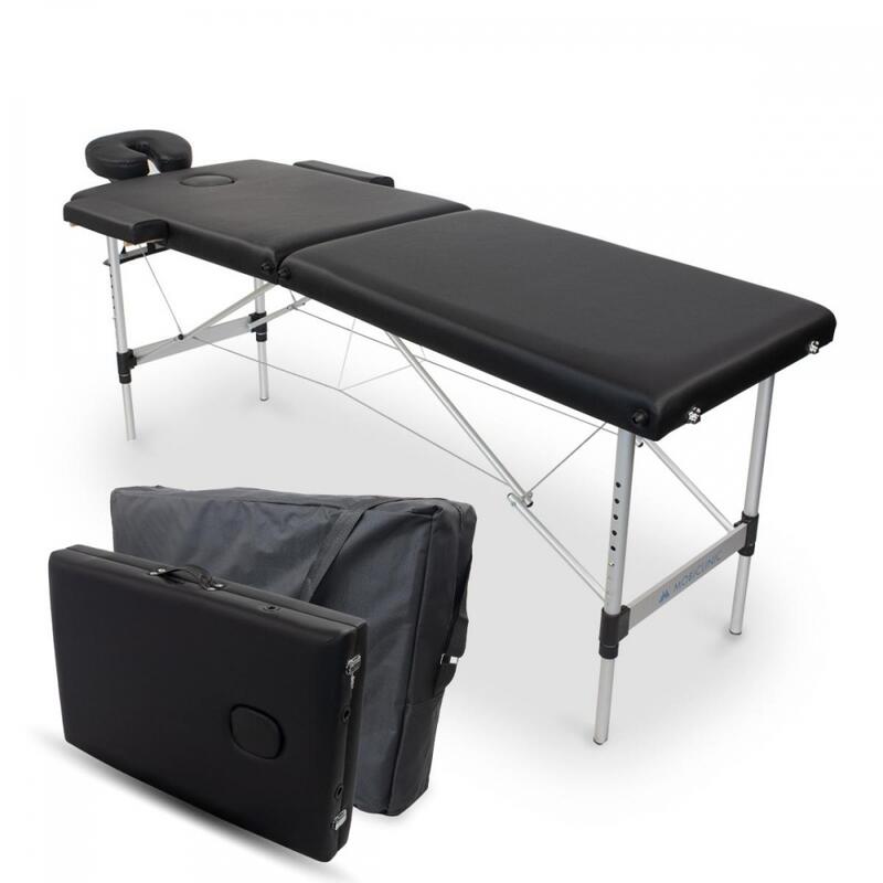 Table de Massage Pliante Aluminium Réglable Appui-tête Light Sac de Transport