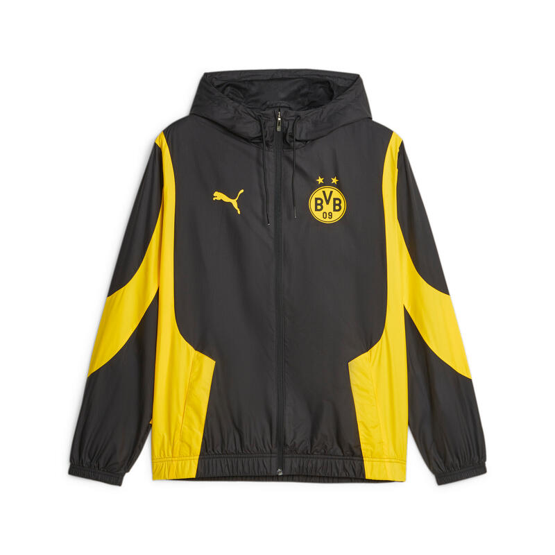 Felpa con cappuccio Borussia Dortmund Prematch Woven Anthem