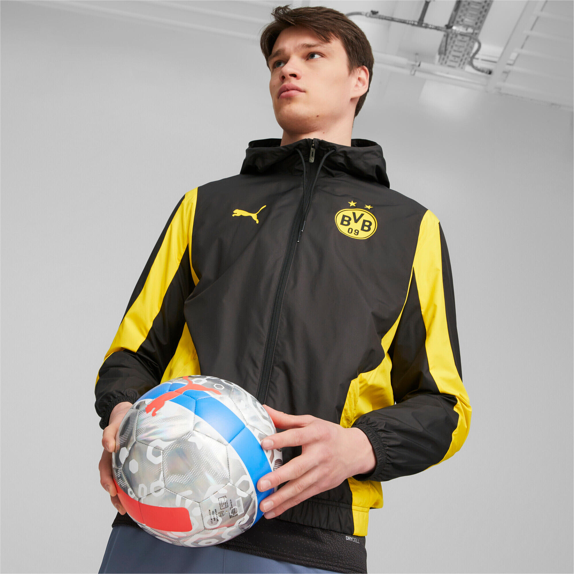 Sweatshirt à capuche Borussia Dortmund Prematch Woven Anthem 7/7