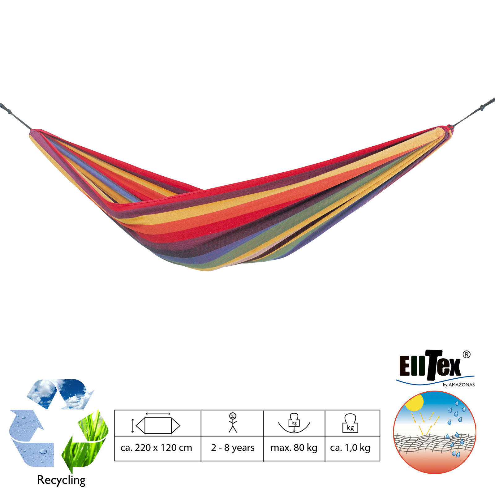 Chico regenboog Kids reizen hangmat doek weerbestendig tuin camping 2/5