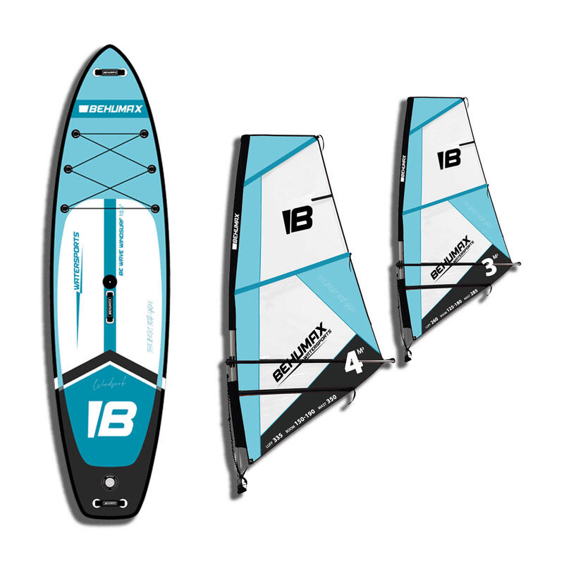 Pack tabla windsurf + vela be wave 3m + vela be wave 4m