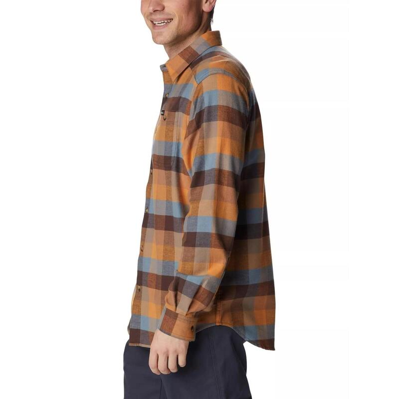 Cornell Woods Flannel Long Sleeve Shirt férfi hosszú ujjú ing - barna
