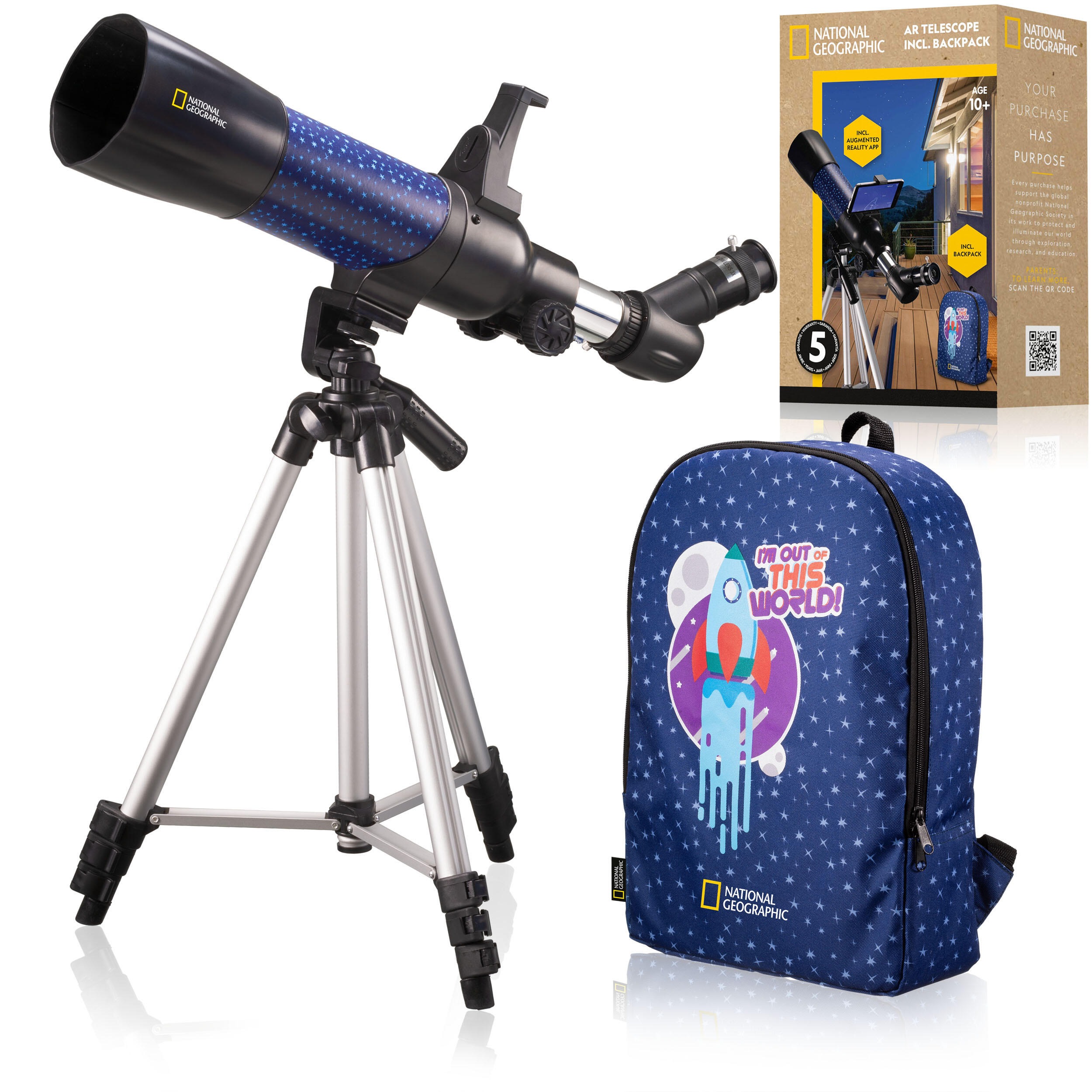 National Geographic - Télescope Pour Enfants National Geographic Avec Application De Réalité Augmentée - Longue Vue - Bleu - Kid Unique - Decathlon