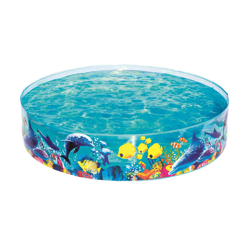 Piscina pentru copii, imprimeu pesti, 183x38 cm Bestway 55030