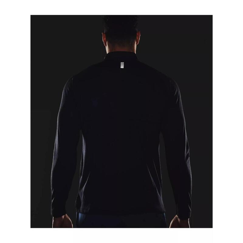Ua Streaker Half Zip férfi rövid ujjú sport póló - fekete