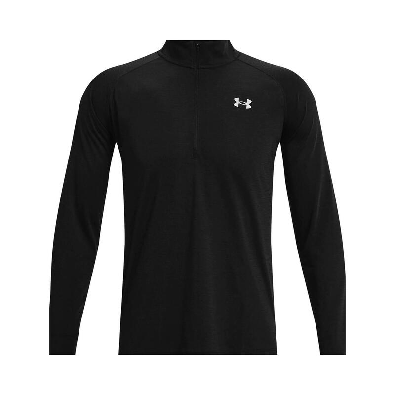 Kurzarm-Sportshirt Ua Streaker Half Zip Herren - Schwarz