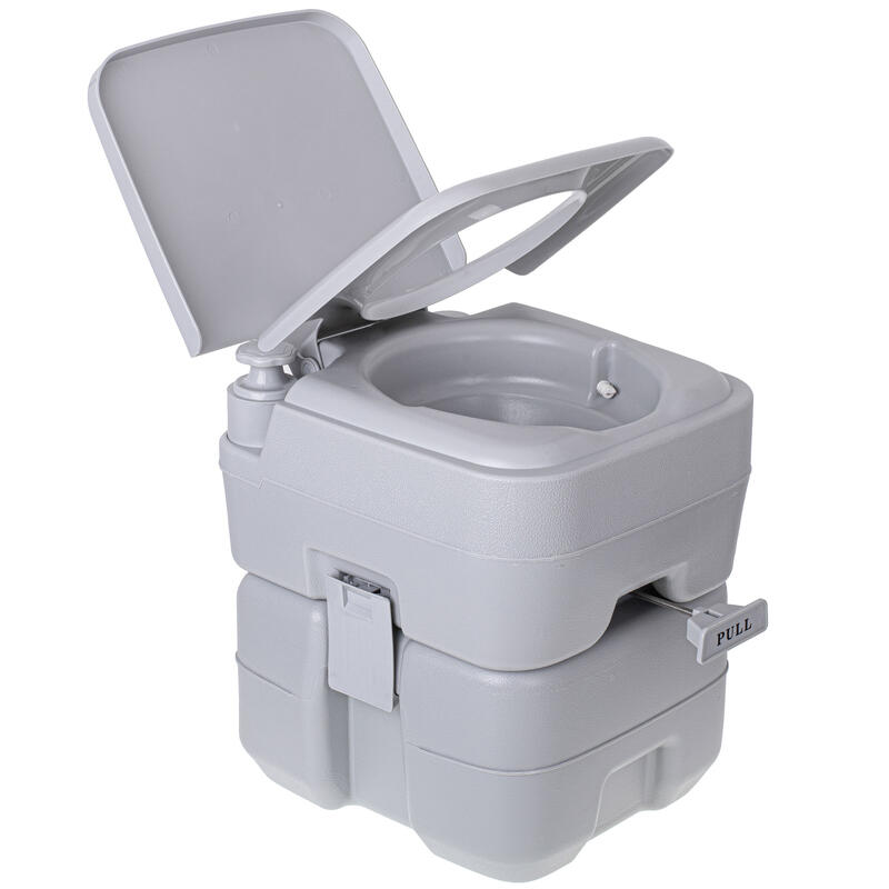 Toilette Portable 20L pour Camping-Car, WC avec Chasse d'Eau 13L Briebe Camp