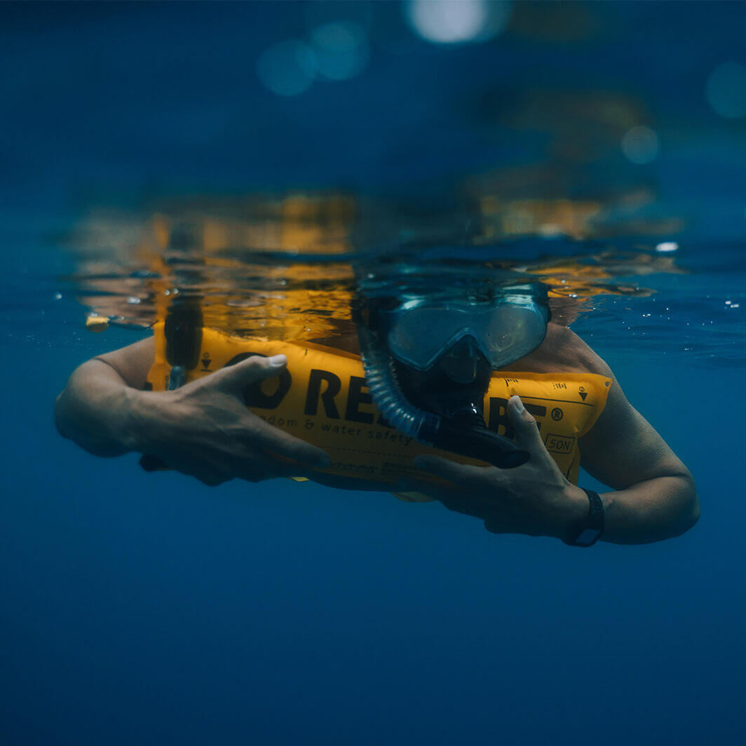 Boa di sicurezza gonfiabile per nuoto e balneazione | Restube beach, giallo 5/7
