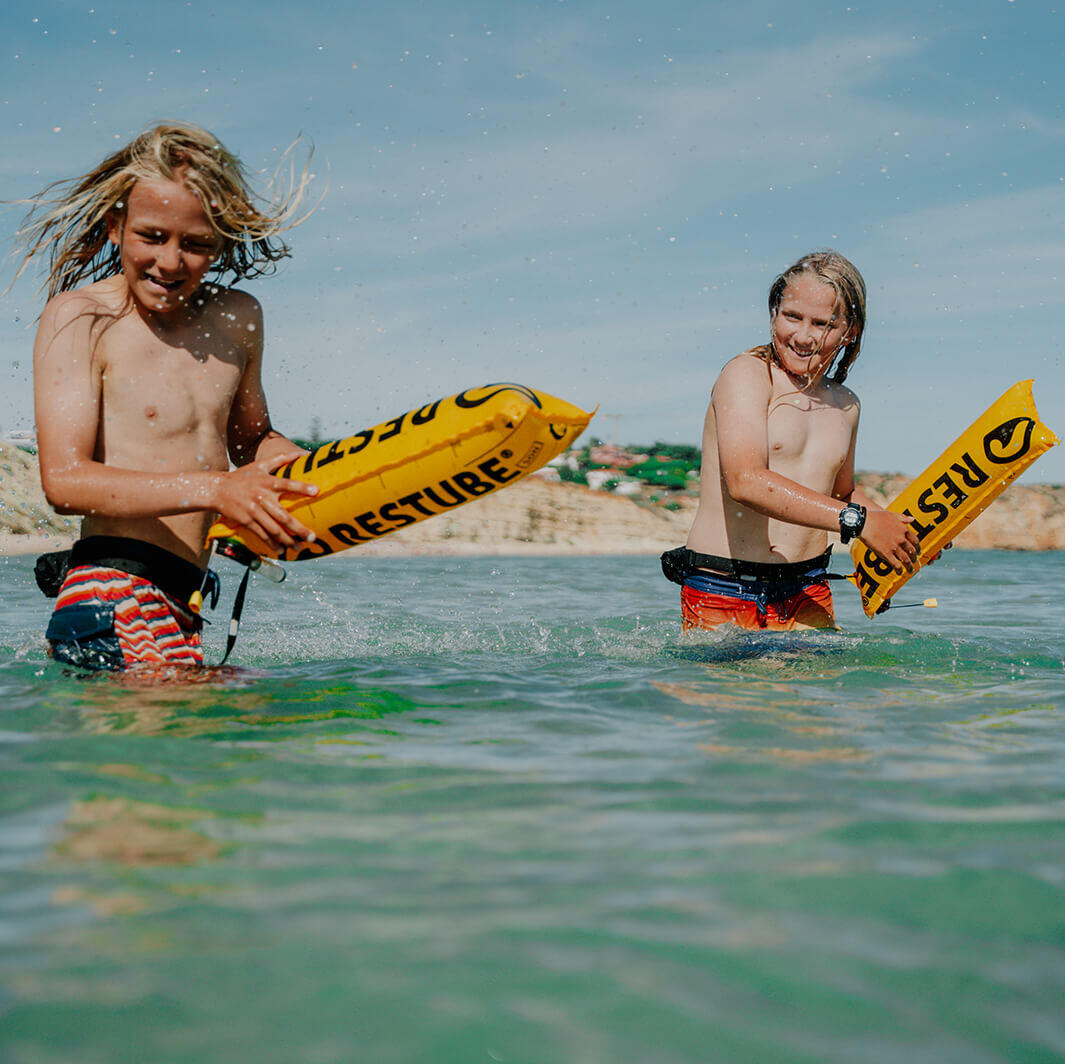 Boa di sicurezza gonfiabile per nuoto e balneazione | Restube beach, giallo 6/7