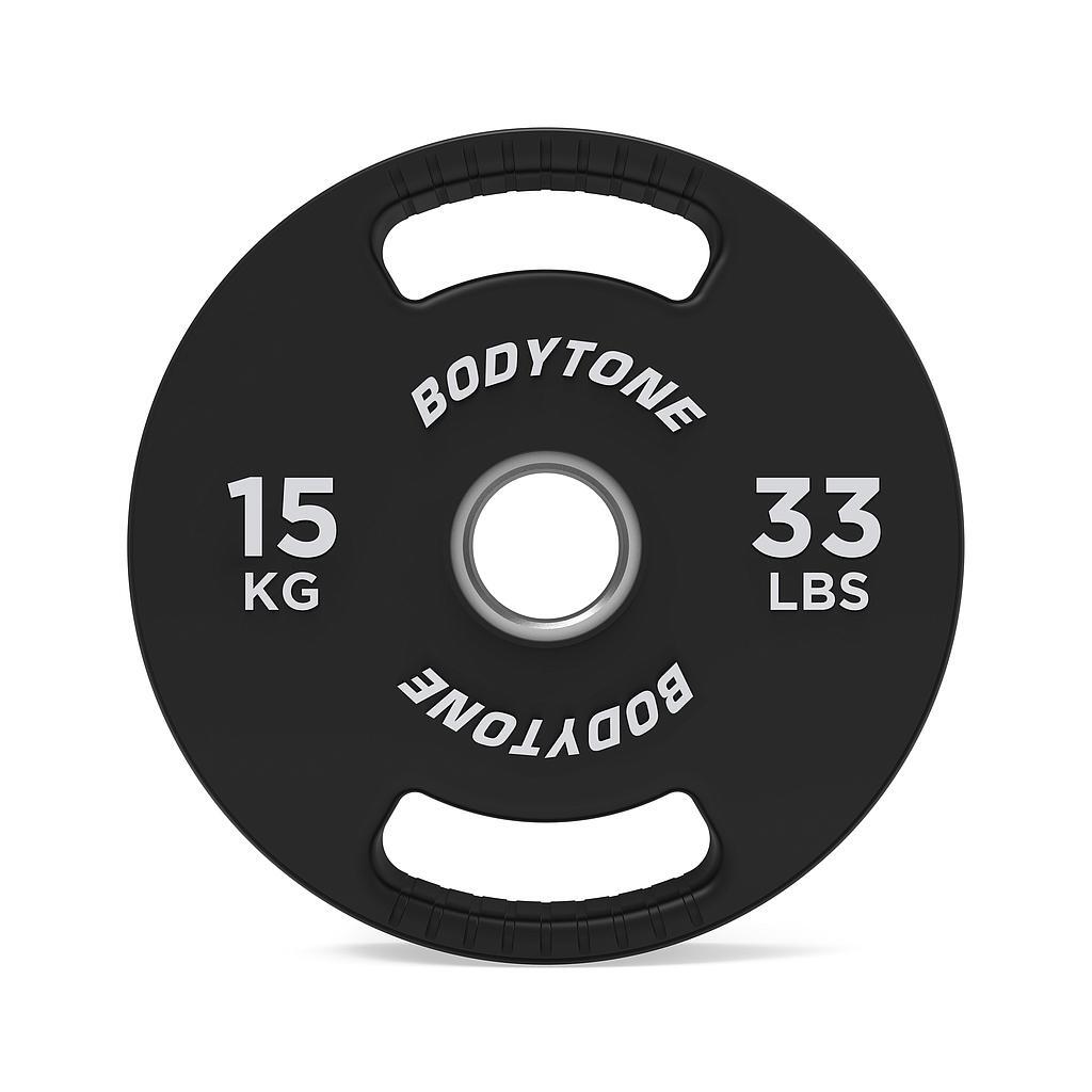BODYTONE Disco de borracha olímpico profissional com pega 2kg - 20kg