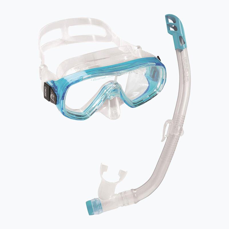 Cressi Ondina kit de snorkel pentru copii + mască de top + snorkel Clear