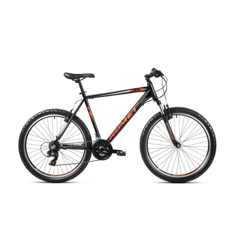 Rower Górski ROMET Rambler R6.1   czarno-pomarańczowo-czerwony