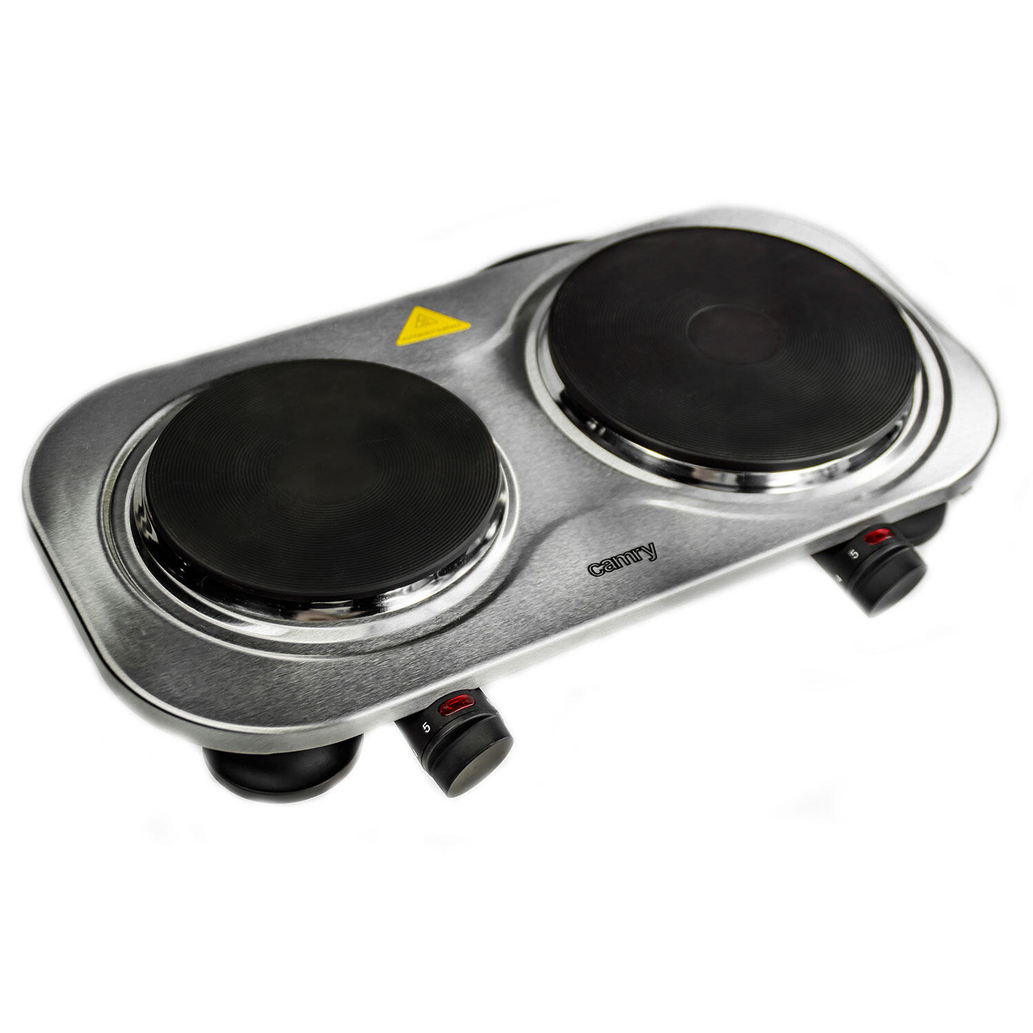 Hornillo Eléctrico Cocina Portátil de Viaje Camping 2 Fuegos 2500W Camry 5/7