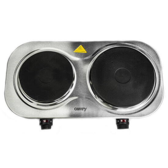 Fornello Elettrico Portatile da Viaggio Campeggio 2 Fuochi 2500W Camry