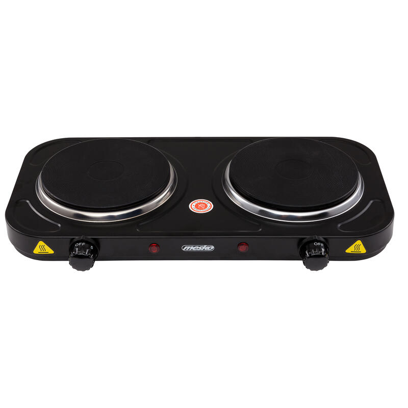 Cuisinière Électrique Portable de Voyage Camping 2 Feux 2000W Mesko