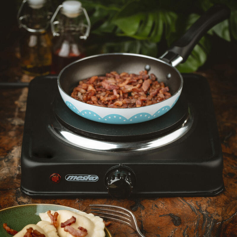 Cuisinière Électrique Portable de Voyage Camping 1 Feu 1000W Mesko